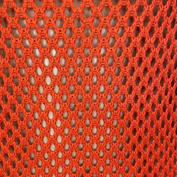 MICHAEL Michael Kors Bright Orange Open Knit Crewneck Sweater Size Small VGC - Picture 4 of 7